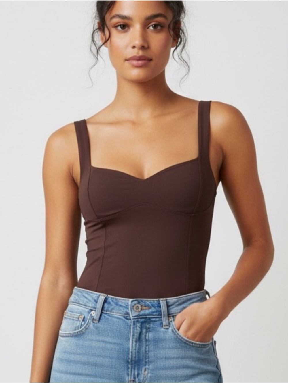 Free people intimately somewhere sometime chicory coffee cami top
